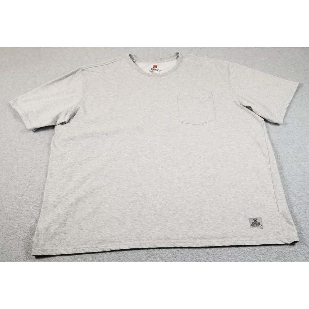 Rugged Elements T-Shirt Men 2XL XXL Gray Pocket Short Sleeves Workwear Utility